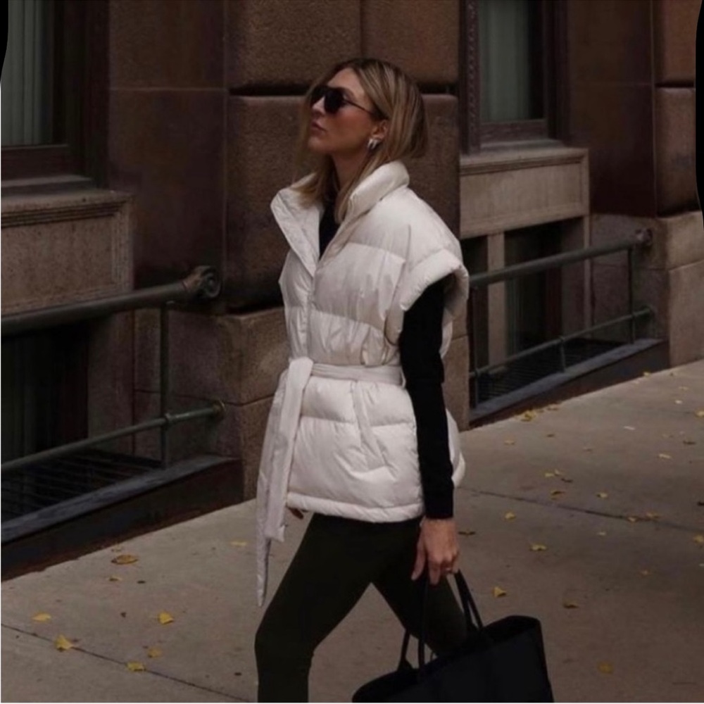 The Frankie Shop Cream Puffer Jacket - Picture 4 of 5